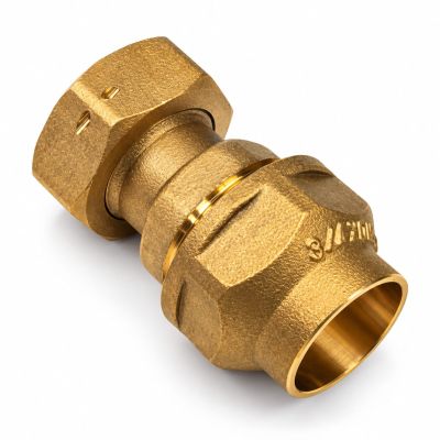 Racord con Tuerca Loca de Bronce
